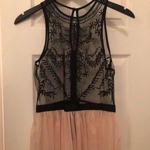 Boutique embroidered tulle blouse